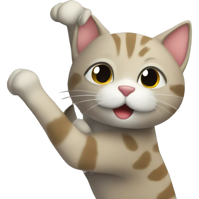 Cat climbing a tree emoji