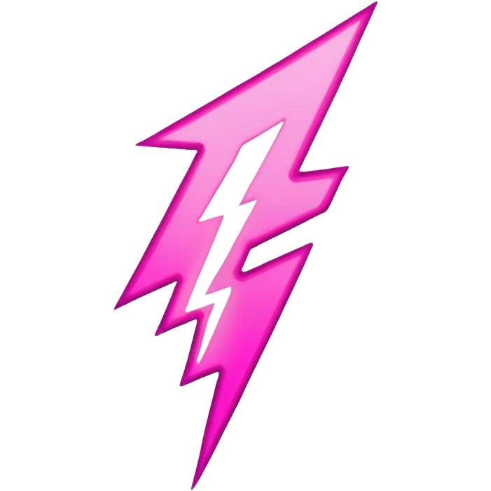 Pink lightning bolt emoji