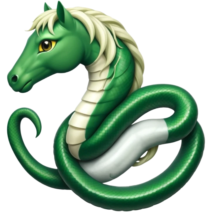 I need a slytherin inspired emoji (like emerald green and snakes) and something with a horse emoji