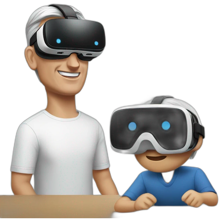 tim cook with VR emoji