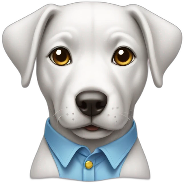 Dog wearing shirt emoji