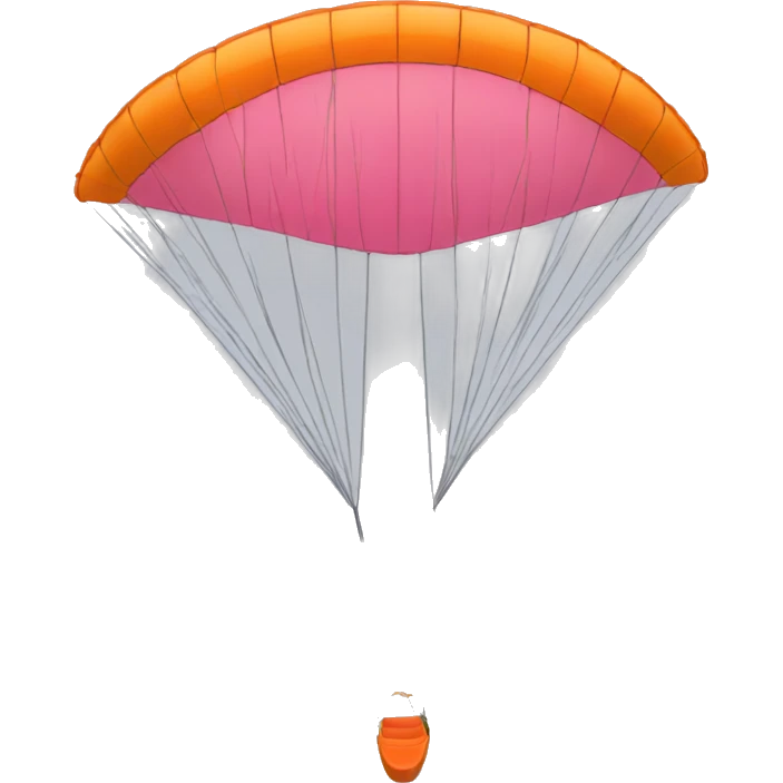 Parapente rose et orange emoji