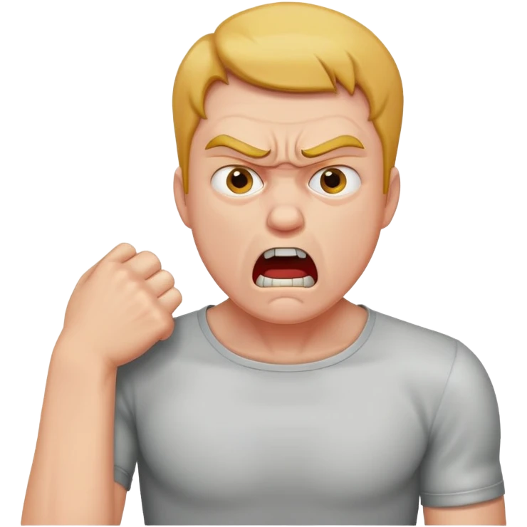 Guy choking himself angry emoji
