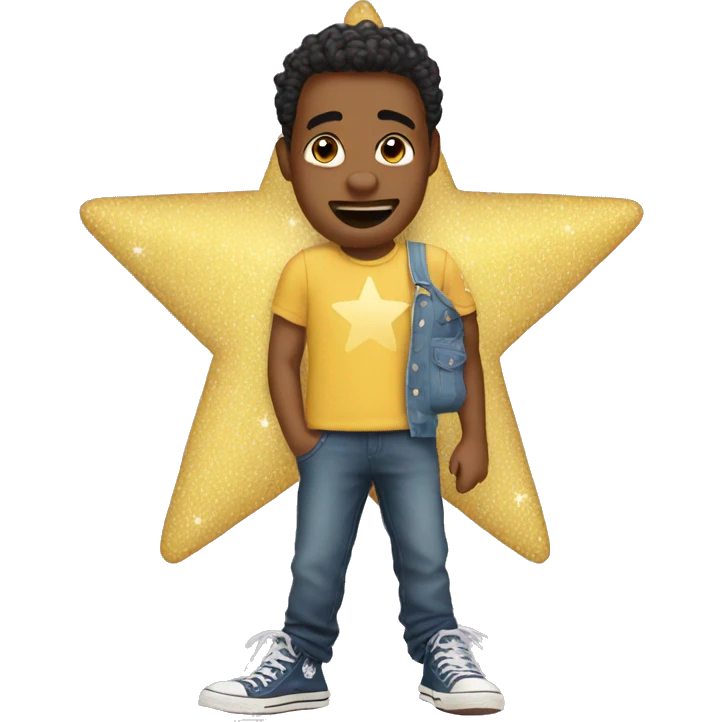 Star wearing converse emoji