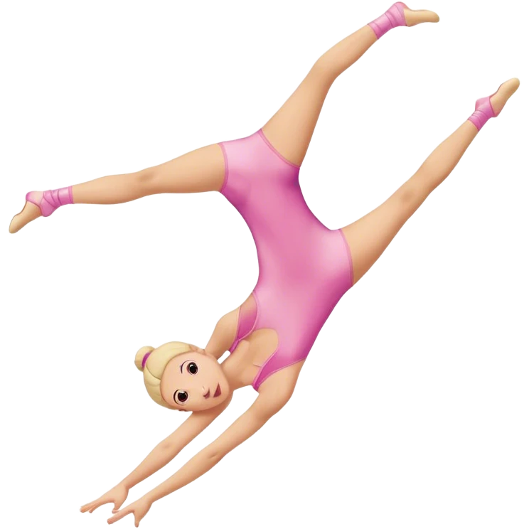 Acrobatics with pink leotards emoji
