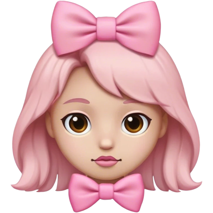 Leon con moño rosa emoji