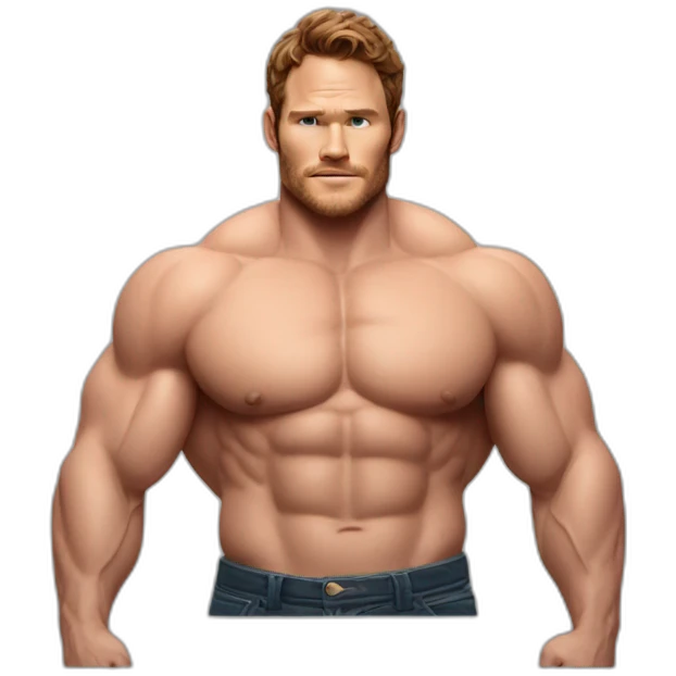 Chris Pratt Bodybuilder giant emoji