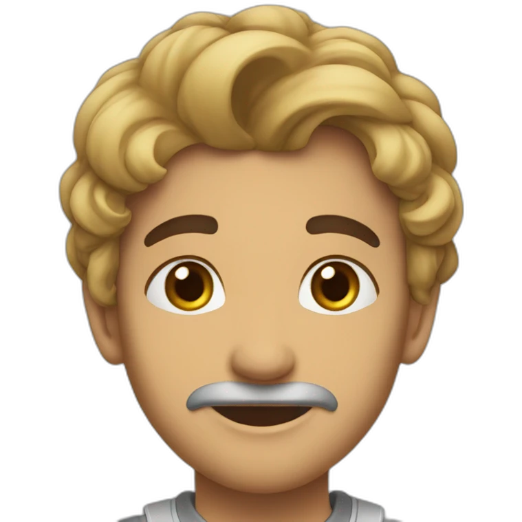 رجل لابس قنا ع وشعره اشقر emoji