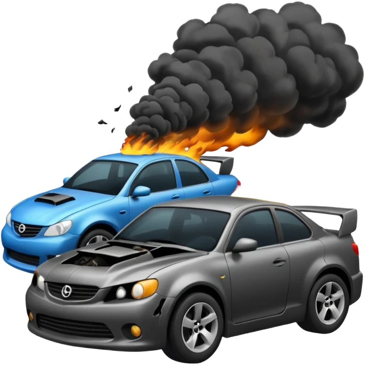 dos autos chocando emoji