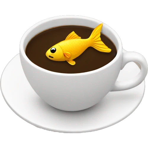 Fish swimming in coffee  emoji