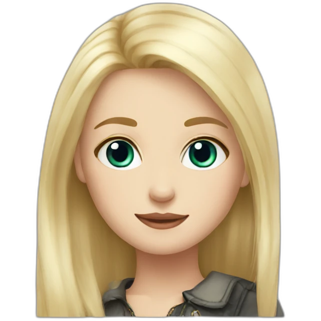 Blonde girl with Putin cat emoji