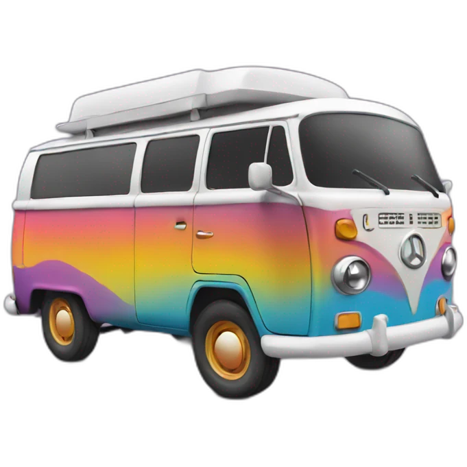 groovy hippy van emoji