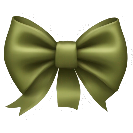 Olive green bow emoji
