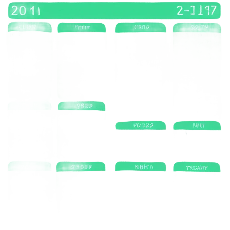 Mint green calendar emoji