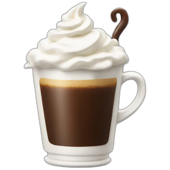 Coffee with whipped cream emoji