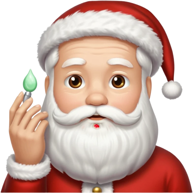 Santa doing skincare emoji