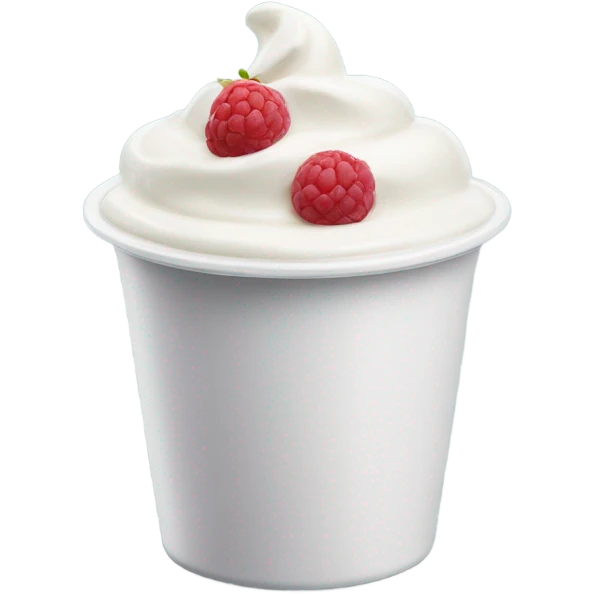 Cup of plain froyo emoji
