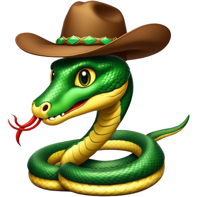 Snake with a cowboy hat  emoji