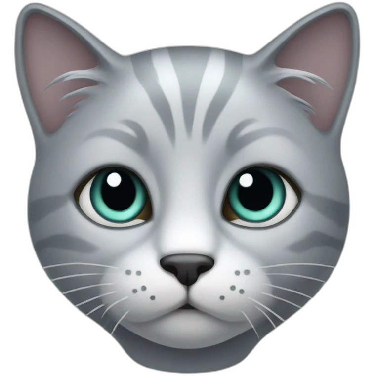Silver cat emoji
