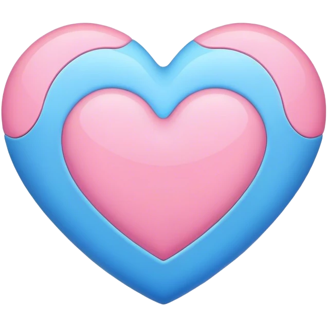 blue and pink heart emoji