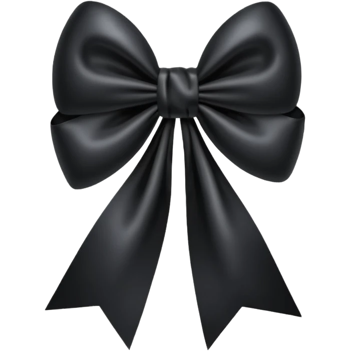 Black heart with black bow emoji