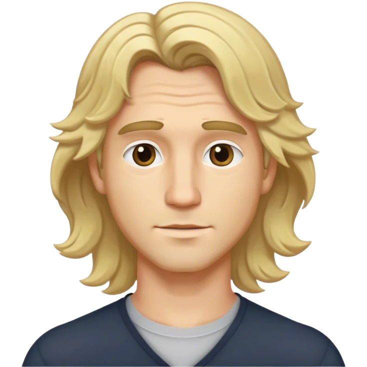blonde male hair shoulder length wavy blonde with layered cut emoji