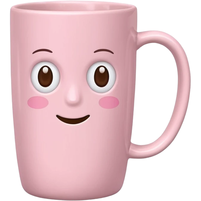 Can u create a cute and aesthetic pastel pink tall coffee mug to add to my caption emoji