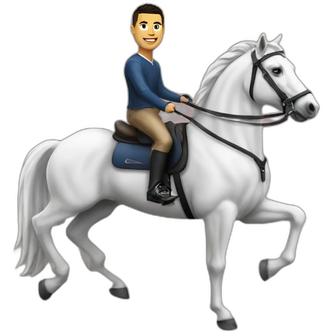 Ronaldo sur un cheval  emoji