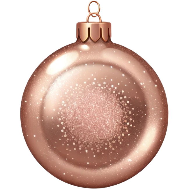 rose gold glittery ornament emoji
