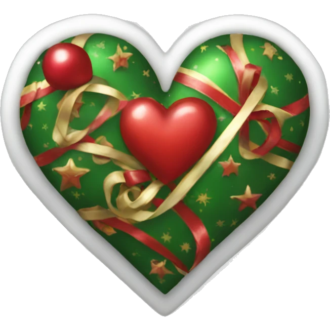 Christmas heart emoji