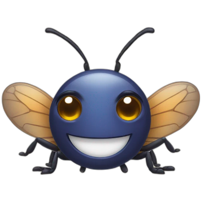 smiling bug emoji