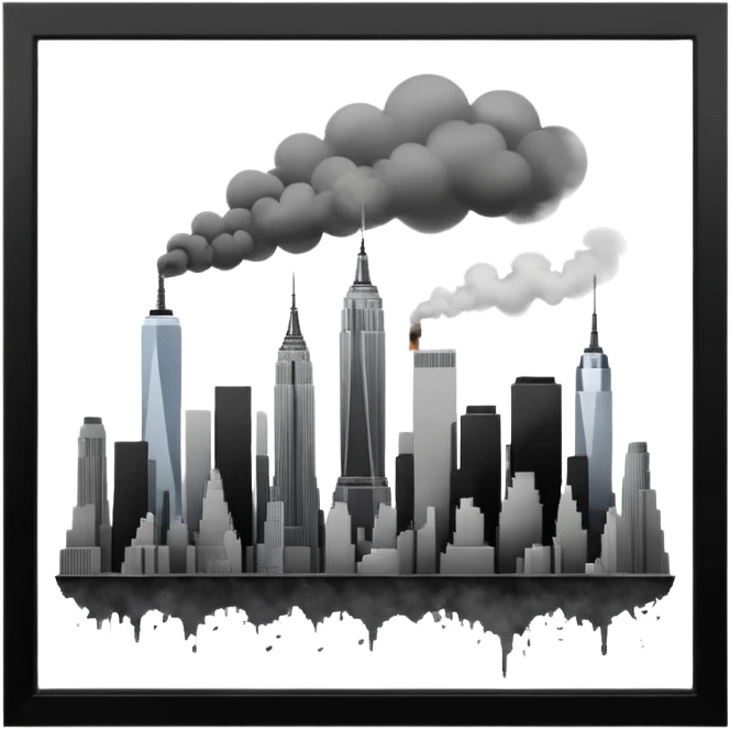 Make a sticker for what happend in New York towers on 9/11 emoji