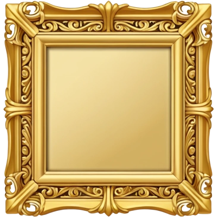 ornate square gold frame emoji