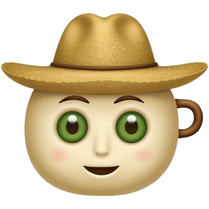 me puedes hacer un emojie para una mascota de mi empresa, la cual es empresa de café, Las carecteristicas son las siguientes: Puede ser un cafecito con forma de nube o un sercito de neblina con sombrero de cafetalero.
Ojos grandes, expresión tranquila.
Colores: beige, café claro, verde oliva emoji