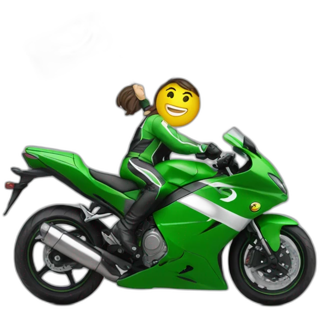 multiple people on multiple supersport motorcycles holding pakistan flag emoji