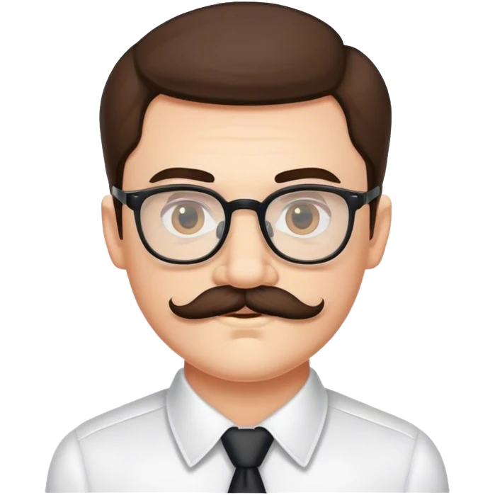 bespectacled and mustached man emoji