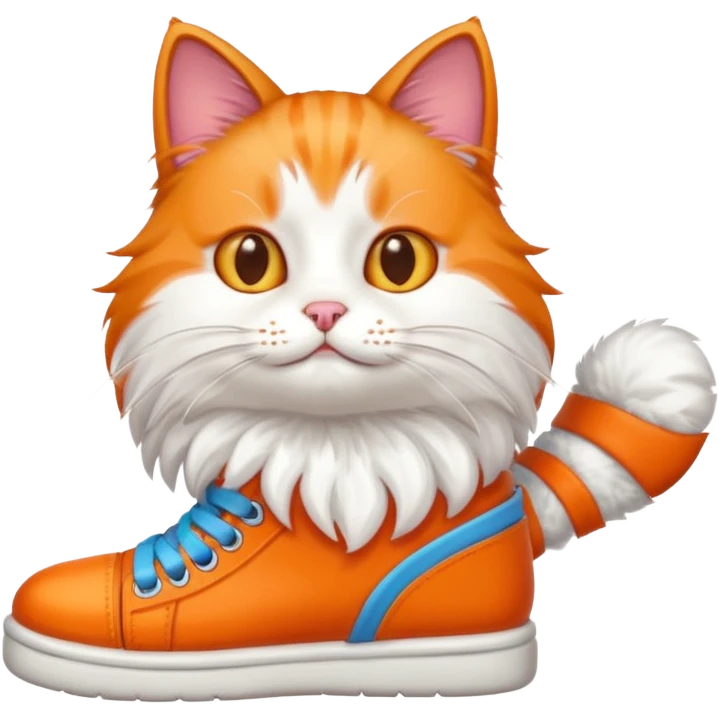 Cat wearing shoes emoji