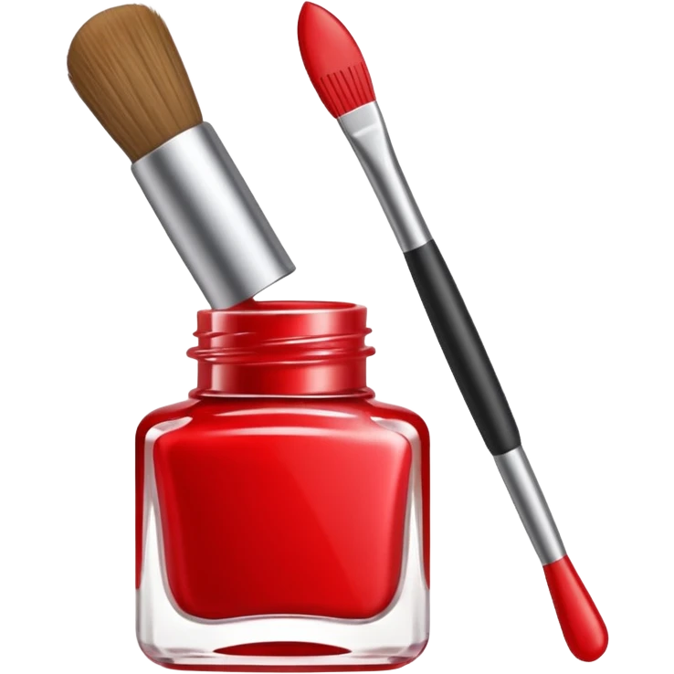 open nail polish bottle with brush inside emoji