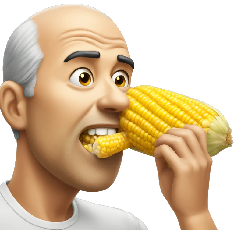 Man licking corn emoji