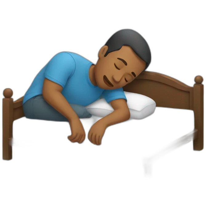 A guy sleeping on bed emoji