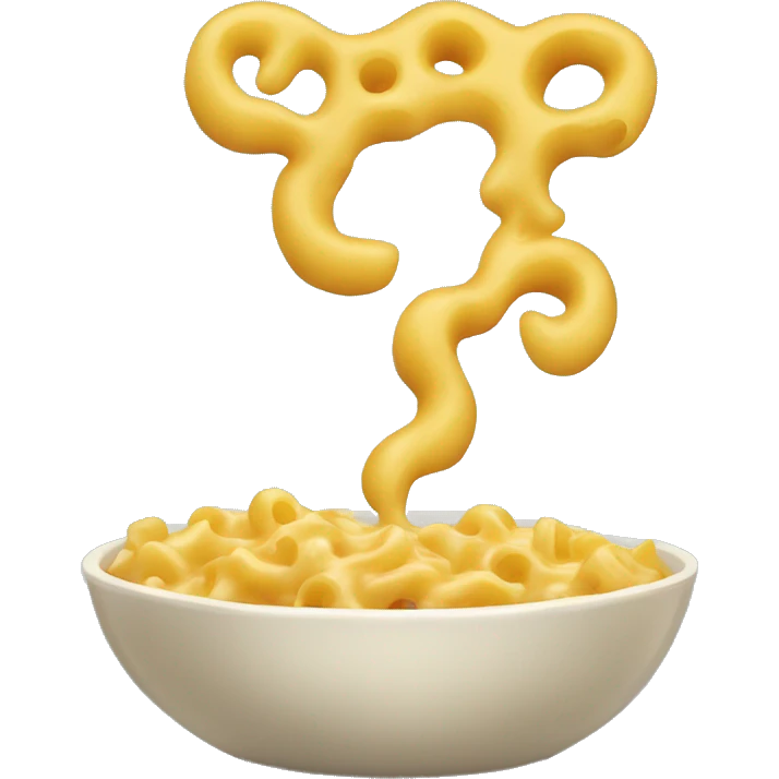A bowl of mac & cheese emoji