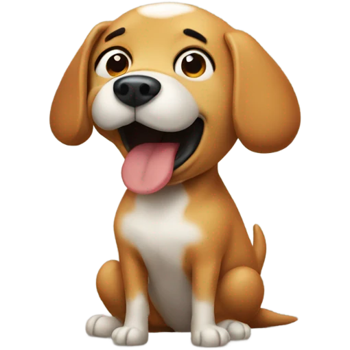 Dog farting emoji