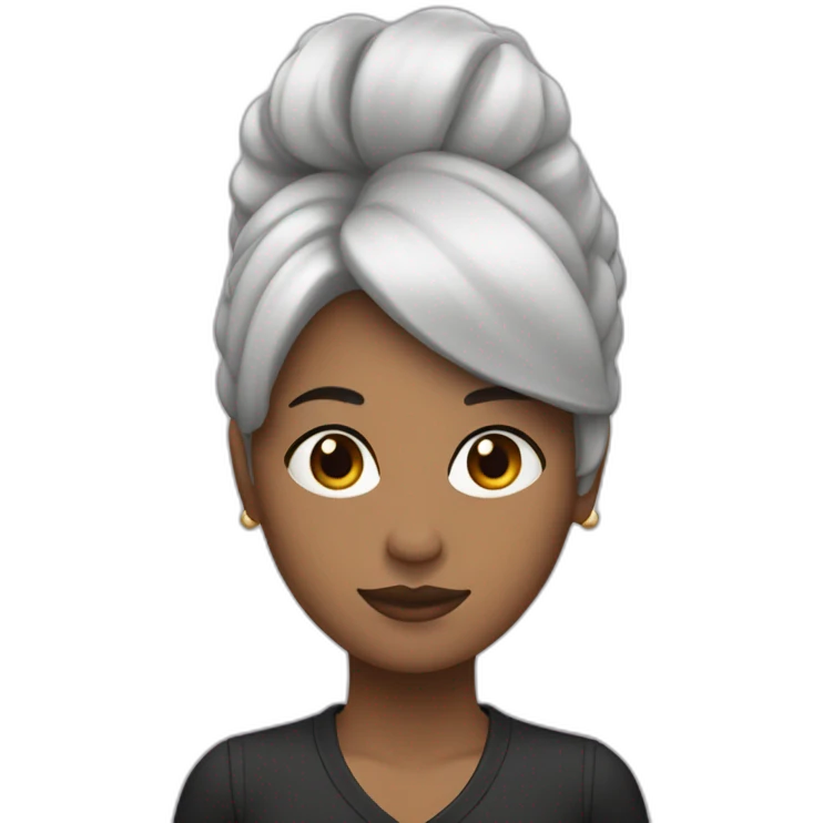 tarotista mujer con pelo negro y flequillo emoji