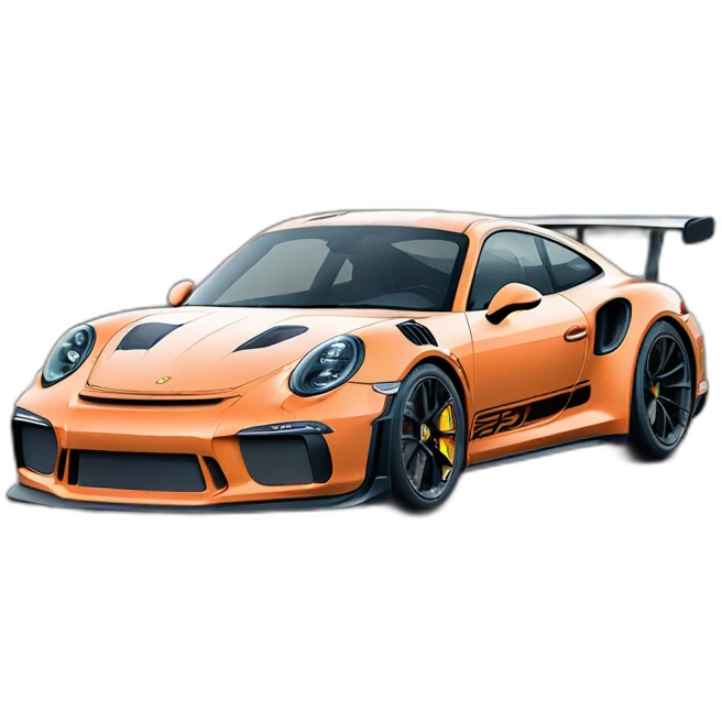 Porsche GT3RS on the track emoji