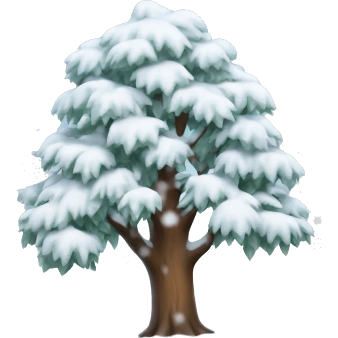 Snowy tree emoji