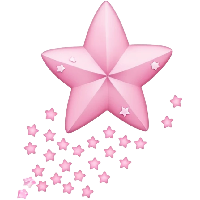 pastel pink shooting Sakura star emoji