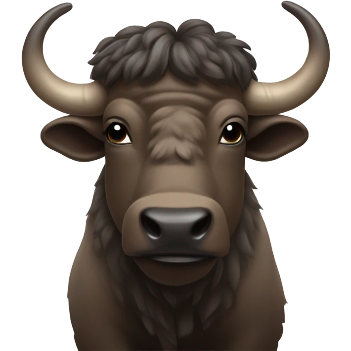 A buffalo praying looking up to heaven  emoji