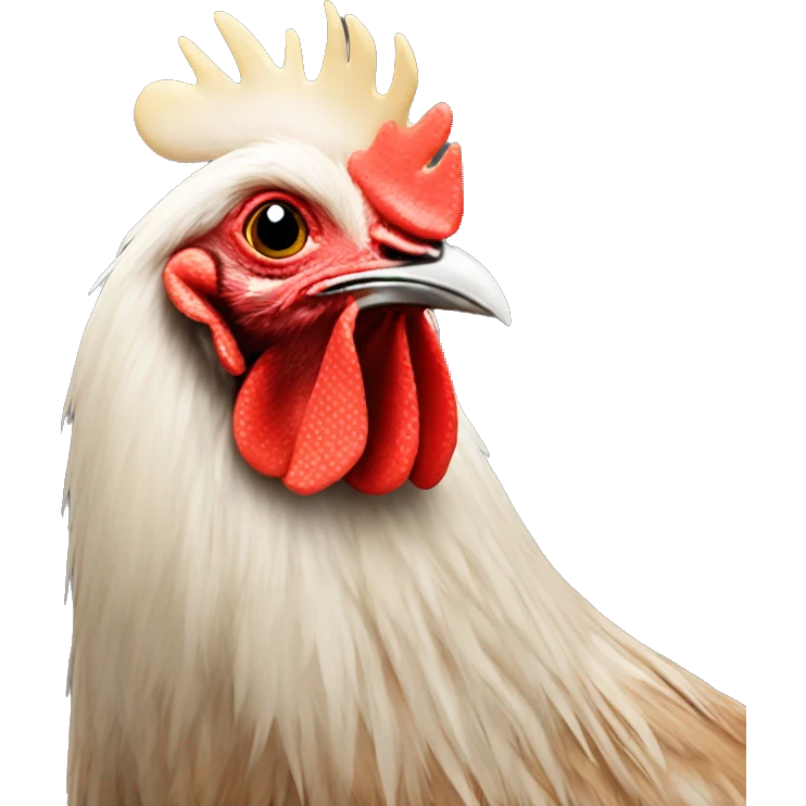 silkie rooster  emoji