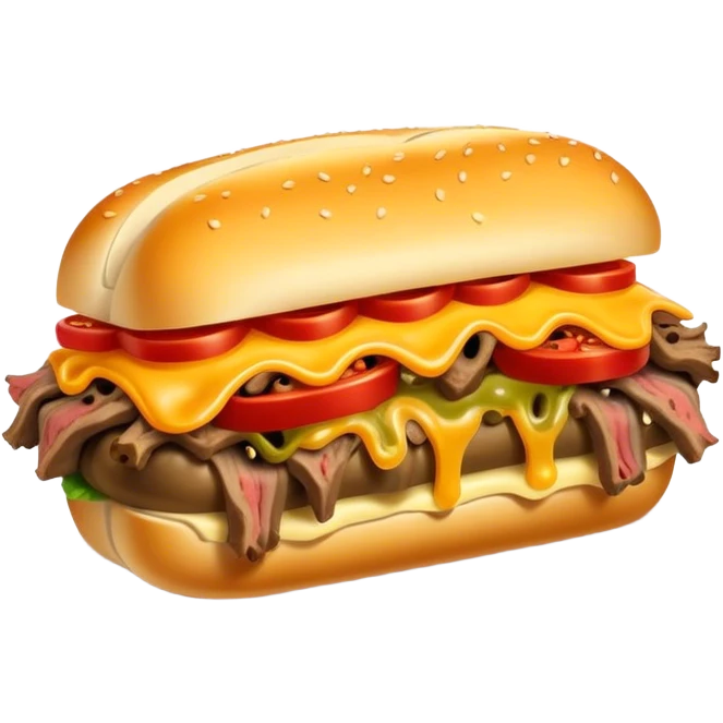 Chicago Italian cheesy beef sandwich emoji