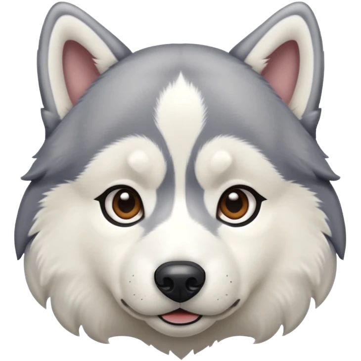 Husky with floppy ears emoji